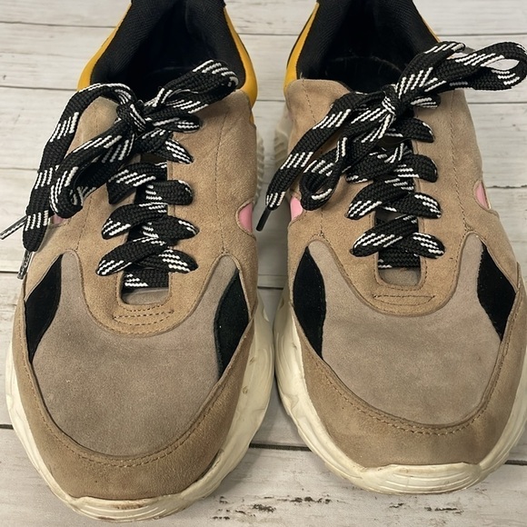 Gianni Bini Troye Chunky Taupe/Multi ColorLace-Up Sneakers - Picture 10 of 12